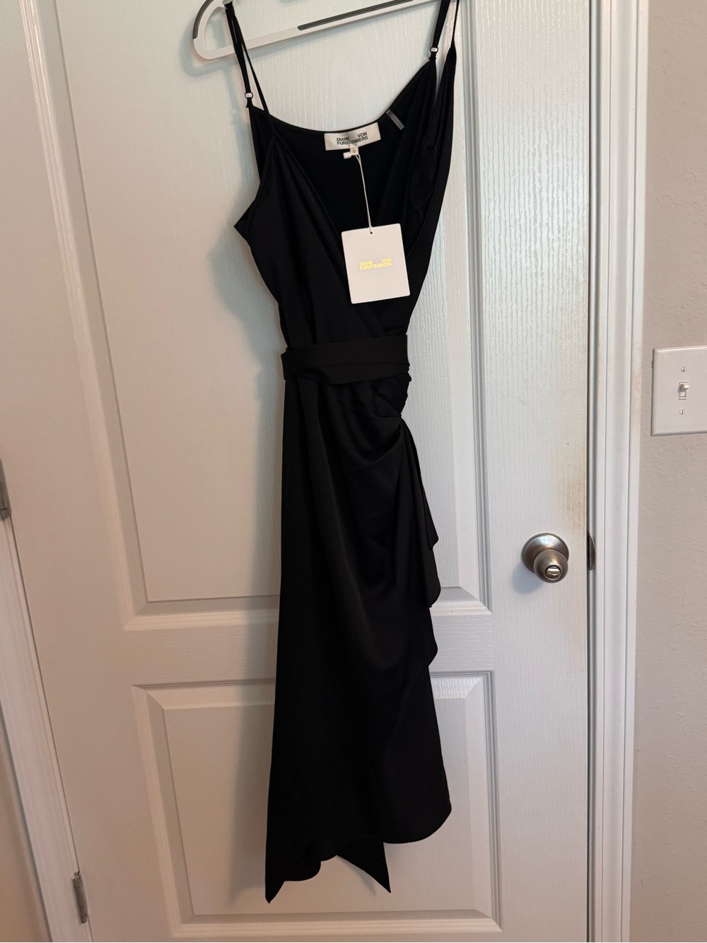 Diane Von Furstenberg Black Draped wrap Dress